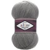 Пряжа Alize SUPERWASH 21 серый меланж (5 мотков)