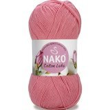 Пряжа Nako COTTON LUKS 97551 т.розовый (5 мотков)