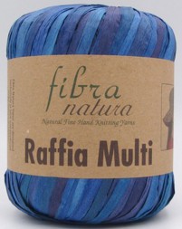 Пряжа Fibra Natura RAFFIA MULTI 117-08 синий меланж