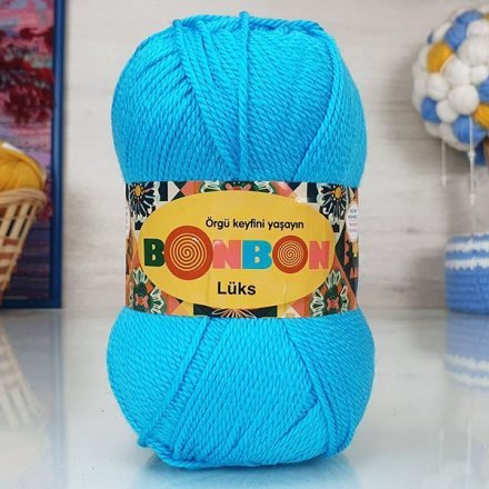Пряжа Nako BONBON LUKS 98238 бирюза (5 мотков)