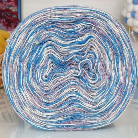 Пряжа Рассказовская АНГОРКА МЕЛАНЖ 53 сирень/бирюз/белый (2 мотка)