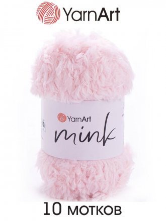 Пряжа Yarnart MINK 347 св.розовый (10 мотков)