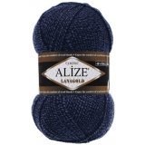 Пряжа Alize LANAGOLD 901 т.джинс меланж (5 мотков)