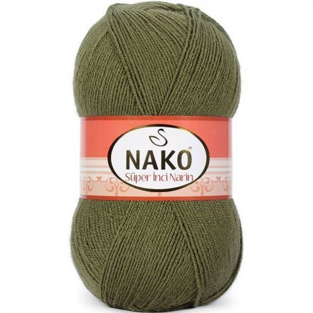 Пряжа Nako SUPER INCI NARIN 4234 хаки (5 мотков)