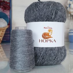 Пряжа M&amp;h НОРКА 003 т.серый (5 мотков)