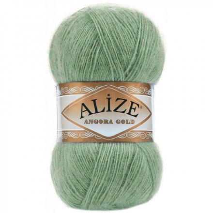 Пряжа Alize ANGORA GOLD 852 зел.трава (5 мотков)