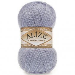 Пряжа Alize ANGORA GOLD 221 св.джинс меланж (5 мотков)