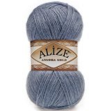 Пряжа Alize ANGORA GOLD 221 св.джинс меланж (5 мотков)