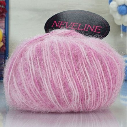 Пряжа Silke NEVELINE 10 розовый/белый (2 мотка)