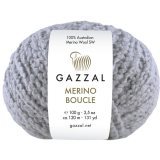 Пряжа Gazzal MERINO BOUCLE 3773 св.серый (3 мотка)