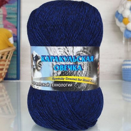 Пряжа Color City КАРАКУЛЬСКАЯ ОВЕЧКА 979 синий меланж (5 мотков)