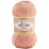 Пряжа Alize DIVA SILKY EFFECT 648 розовый персик (5 мотков)