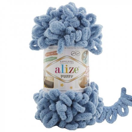 Пряжа Alize PUFFY 280 св.джинс (5 мотков)