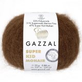 Пряжа Gazzal SUPER KID MOHAIR 64400 шоколад (6 мотков)