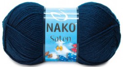 Пряжа Nako SATEN 4253 т.синий