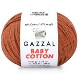 Пряжа Gazzal BABY COTTON 3454 глина (5 мотков)