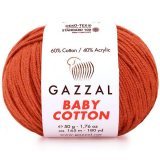 Пряжа Gazzal BABY COTTON 3454 глина (5 мотков)