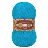 Пряжа Nako BONBON KRISTAL 98238 неж.гол.бирюз (5 мотков)