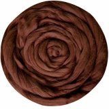 Полутонкая шерсть для валяния 62 каштан 100гр