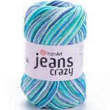 Пряжа Yarnart JEANS CRAZY 7204 бирюза принт (5 мотков)