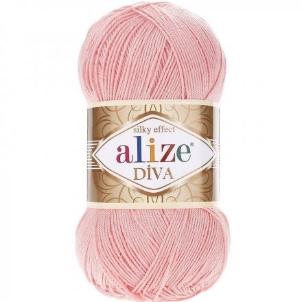 Пряжа Alize DIVA SILKY EFFECT 830 розовая пудра (5 мотков)