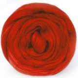 Полутонкая шерсть для валяния 06 красный