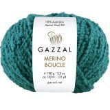 Пряжа Gazzal MERINO BOUCLE 3770 изумруд (3 мотка)