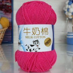 Пряжа M&amp;h MILLK COTTON 015 мальва (10 мотков)