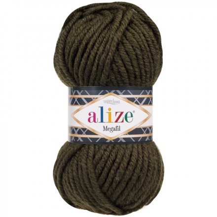 Пряжа Alize SUPERLANA MEGAFIL 241 т.зеленый (5 мотков)