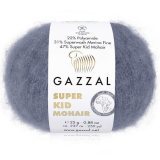 Пряжа Gazzal SUPER KID MOHAIR 64411 металл (6 мотков)