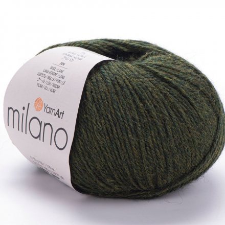 Пряжа Yarnart MILANO 874 хаки (10 мотков)