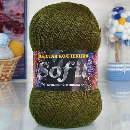Пряжа Color City СОФИТ 2930 т.олив (5 мотков)