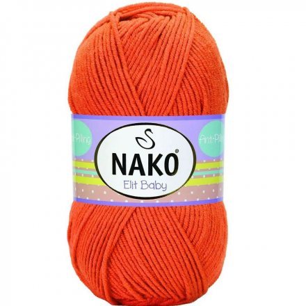 Пряжа Nako ELIT BABY 6346 яр.оранж (5 мотков)