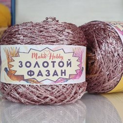 Пряжа M&amp;h ЗОЛОТОЙ ФАЗАН 139 пудровый (2 мотка)