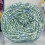 Пряжа Рассказовская АНГОРКА МЕЛАНЖ 41 зелен/белый/голуб (2 мотка)