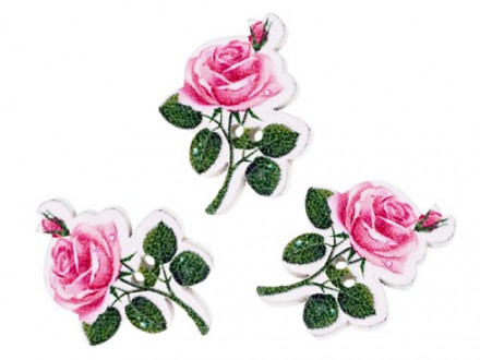 Этикетка пришивная Роза классическая