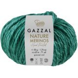 Пряжа Gazzal NATURE MERINOS 8302 изумруд (5 мотков)