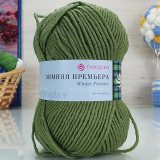 Пряжа Пехорка ЗИМНЯЯ ПРЕМЬЕРА 494 св.хаки (10 мотков)