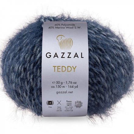 Пряжа Gazzal TEDDY 6536 джинсовый (5 мотков)
