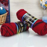 Пряжа Color City ЯК ВУЛ 916 красн/черн принт (5 мотков)