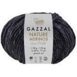 Пряжа Gazzal NATURE MERINOS 8303 т.серый (5 мотков)