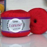 Пряжа Lanoso LINO 956 красный (6 мотков)