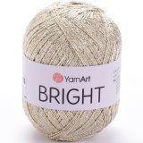 Пряжа Yarnart BRIGHT 121 св.бежевый с серебром (6 мотков)