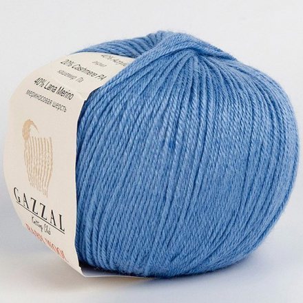 Пряжа Gazzal BABY WOOL 813 т.голубой (5 мотков)