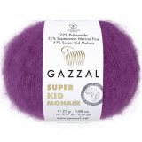 Пряжа Gazzal SUPER KID MOHAIR 64415 слива (6 мотков)