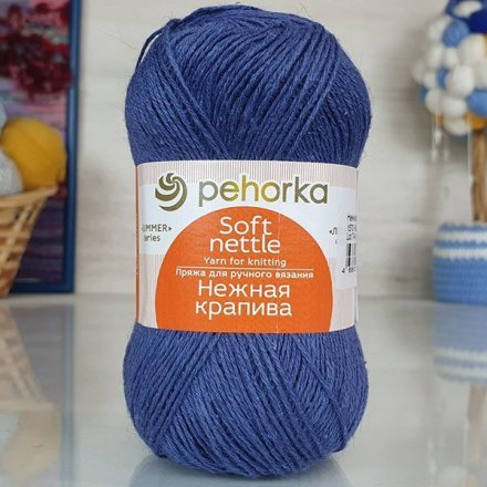 Пряжа Пехорка НЕЖНАЯ КРАПИВА 1570 космическое небо (5 мотков)