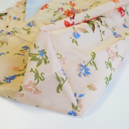 Подклад для вязаной сумки 25*25 см (цветочный)