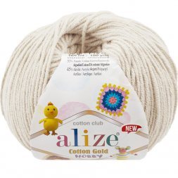 Пряжа Alize COTTON GOLD HOBBY 599 слоновая кость (5 мотков)