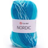 Пряжа Yarnart NORDIC 663 гол.бирюза/бирюза (3 мотка)