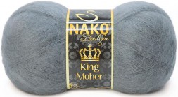Пряжа Nako KING MOHER 4192 серый
